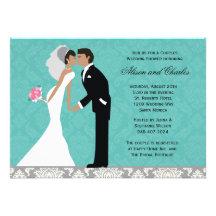 African American Couples Wedding Shower Invitation
