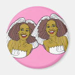 African-American Lesbian Wedding Refrigerator Magnet