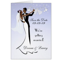 African American Wedding Save the Date Card