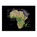 African Continent map Post Card