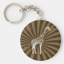 African Giraffe Original Art Key Chains