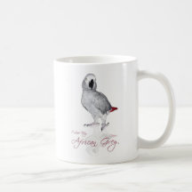African Grey Parrot Coffee Mugs