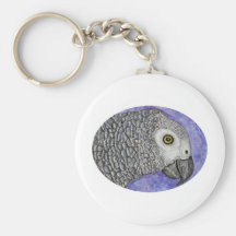 African Grey Parrot Key Chains