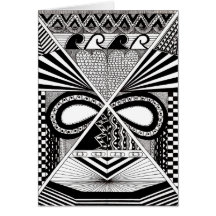 African Mask Greeting Card
