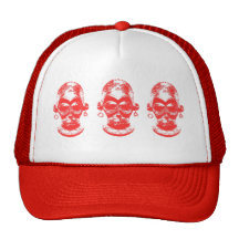 African mask trucker hat