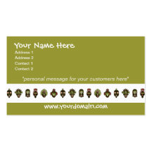 African Masks Business Cards