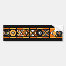 African pattern bumper stickers