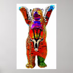 African Teddy Bear, White Back Print