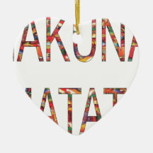 African Vintage Colors Hakuna Matata.jpg Christmas Tree Ornaments