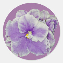 African Violet Purple Round Sticker