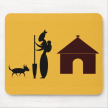 African Woman Working Mouse Pads