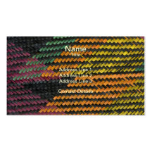 African Woven Straw Mat Business Card Template