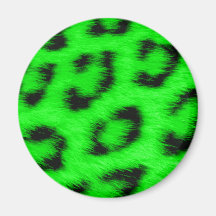 Africankoko Custom Green Leopard, Cheetah Skin Magnets