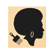 AFRO WOMAN GALLERY WRAPPED CANVAS