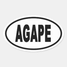 Agape Euro Style Oval Stickers