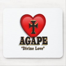 Agape heart symbol for God's divine love Mousepad