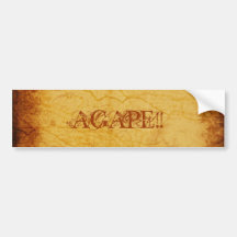 AGAPE!!... RELIGIOUS BUMPER STICKERS