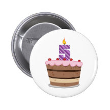 Age 5 on Birthday Cake Pins