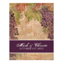 Aged Grape Vineyard Wedding Invitation