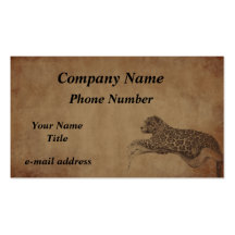 Aged Paper - Leopard Business Card