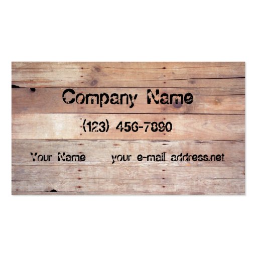 Aged Planks Business Card Template