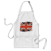 Aged shredded Union Jack Apron
