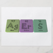 Agers-Ag-Er-S-Silver-Erbium-Sulphur Personalised Flyer
