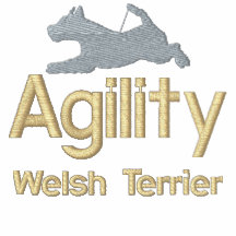Agility Welsh Terrier Embroidered T-Shirt