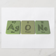Agone-Ag-O-Ne-Silver-Oxygen-Neon Flyer Design