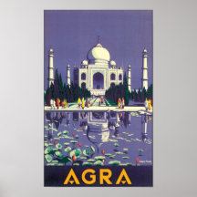Agra Vintage Travel Poster