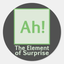 Ah! The element of surprise Stickers