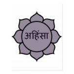 Ahimsa Lotus Purple Post Cards
