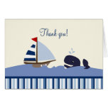 Ahoy Mate Whale (Blue) Thank you Notes Card