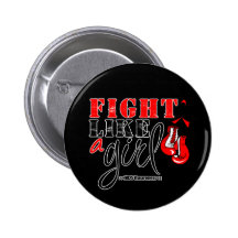 AIDS Awareness Fight Like a Girl Button