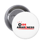 Aids Awareness (Rd/Blk) Pinback Buttons