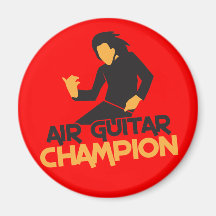 Air Guitar Champion design Fridge Magnets