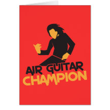 Air Guitar Champion design Greeting Card