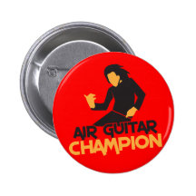Air Guitar Champion design Pins