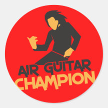 Air Guitar Champion design Stickers