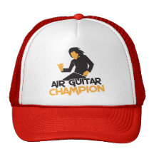 Air Guitar Champion design Trucker Hats