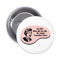 Air Traffic Controller Voice Pinback Buttons