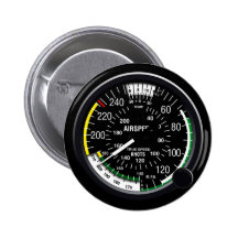 Aircraft Airspeed Indicator Gauge Button