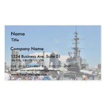 Aircraft Carrier Ship Business Cards