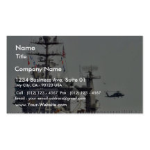 Aircraft Carriers Helicopters Ships Navy Sailors Business Cards