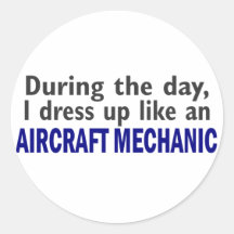 Aircraft Mechanic During The Day Sticker