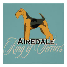 Airedale, King of Terriers, Detailed Personalized Invites