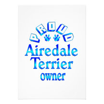 Airedale Terrier Owner Personalized Announcements