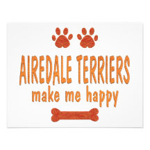 Airedale Terriers Make Me Happy Announcement