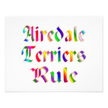 Airedale Terriers Rule Personalised Invitations