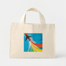 Airline Vacation Travel Abstract Halftone Bag